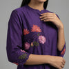 Relaxed fit top with straight leg pants Suit - Regal Purple