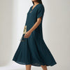 A-line Suit - Teal Green