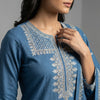Straight Unstitched - Deep Turquoise Blue