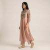 Relaxed fit kurta with straight pants Suit - Dusty Rose