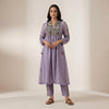 Relaxed fit kurta with straight pants Suit - Lilac Purple