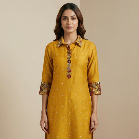 Straight Suit - Golden Yellow