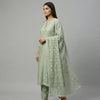 Straight fit top with straight pants Suit - Sage Green