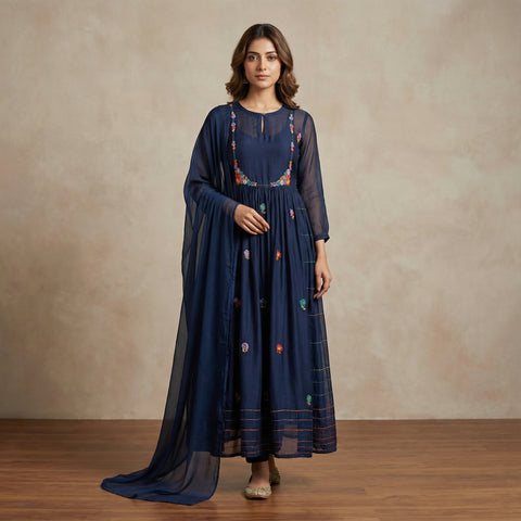 A-line Suit - Midnight Blue