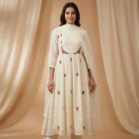 A-line Suit - Pure White