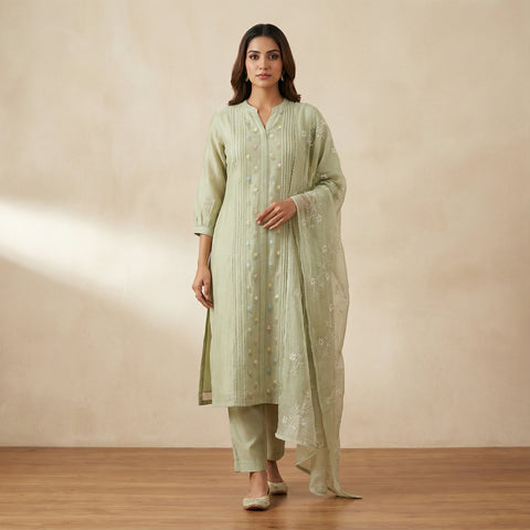 Straight Suit - Olive Green