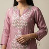 Flowing cape, A-line top, Wide-leg palazzo pants Suit - Dusty Mauve