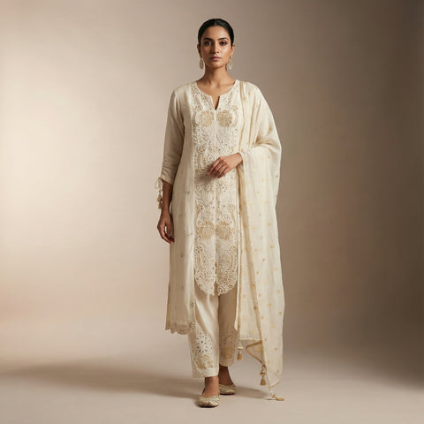 A-line Suit - Classic Off-White