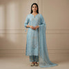 A-line Suit - Turquoise Blue
