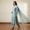 A-line Suit - Turquoise Blue