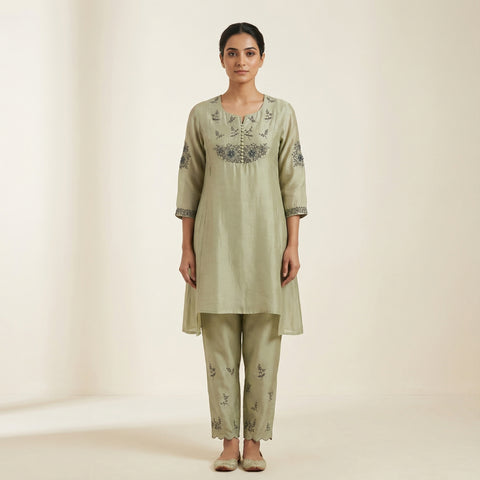 A-line Suit - Olive Green