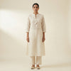 Straight fit top with relaxed fit pants Suit - Classic Off White