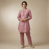 Straight fit top with relaxed fit pants Suit - Dusty Mauve