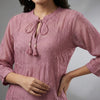 Straight fit top with relaxed fit pants Suit - Dusty Mauve