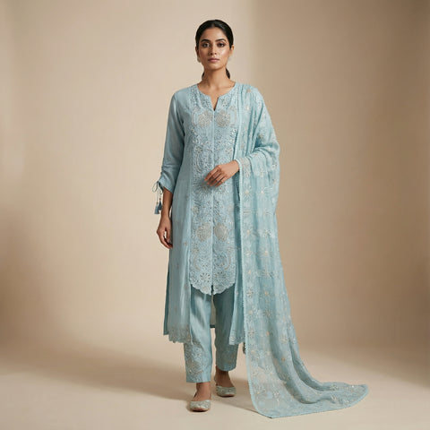 Straight fit Suit - Dusty Blue