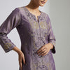 Straight fit kurti with straight pants Suit - Dusty Lavender