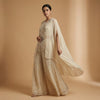 Straight fit kurta with relaxed bottom Suit - Ivory White