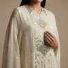 Straight fit kurta with relaxed bottom Suit - Ivory White