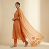 Straight with fitted bottoms Suit - Peach Orange