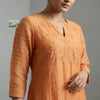 Straight with fitted bottoms Suit - Peach Orange