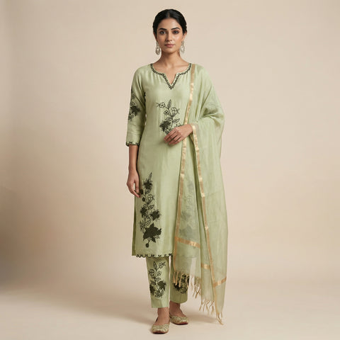 Straight fit Suit - Pale Green