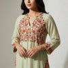 Straight fit kurti, straight fit pants Suit - Pale Green
