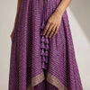 A-line top with flared layered bottom Suit - Radiant Purple