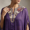 Relaxed fit top with straight-leg pants Suit - Regal Purple