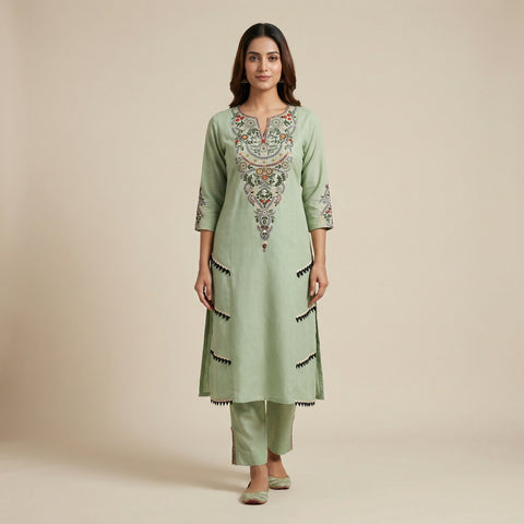 Straight fit Suit - Sage Green