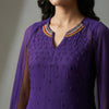 Relaxed fit top with straight pants Suit - Deep Violet