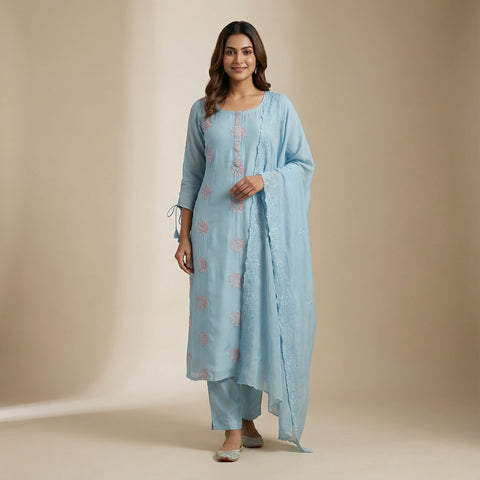 Straight Suit - Turquoise Blue
