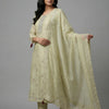 Straight fit kurta with straight pants Suit - Pale Beige
