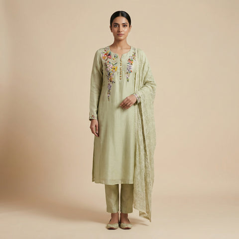 Straight Suit - Pale Green