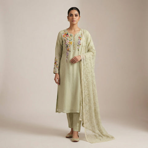 Straight Suit - Soft Green