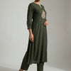 A-line Suit - Olive Green