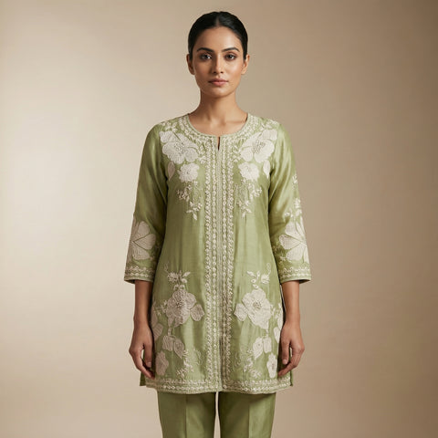 A-line Suit - Olive Green
