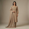 Straight fit kurta with straight pants Suit - Chiku Brown