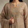 Straight fit kurta with straight pants Suit - Chiku Brown