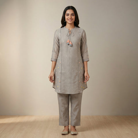 A-line Suit - Taupe Grey
