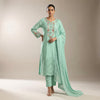 Straight cut kurta with straight pants Suit - Pastel Green