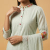 Straight cut kurta with straight pants Suit - Pastel Green