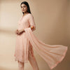 Straight cut kurta with straight pants Suit - Soft Peach