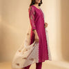 Straight, Slim-fit pants Suit - Rich Burgundy