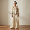 A-line top with relaxed, wide-leg pants Suit - Classic Off-White
