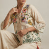 A-line top with relaxed, wide-leg pants Suit - Classic Off-White