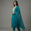 Straight fit kurta with tailored pants Suit - Olive Green
