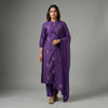 Straight fit kurta with slim-fit pants. Suit - Amethyst Purple