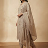 Straight fit kurta with straight leg pants Suit - Soft Grey