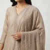Straight fit kurta with straight leg pants Suit - Soft Grey