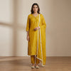 Straight fit kurta with slim fit pants Suit - Golden Yellow